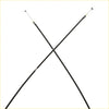 Black bonnet release cable for mitsubishi triton strada l200 hunter with metallic ends and white plastic connector