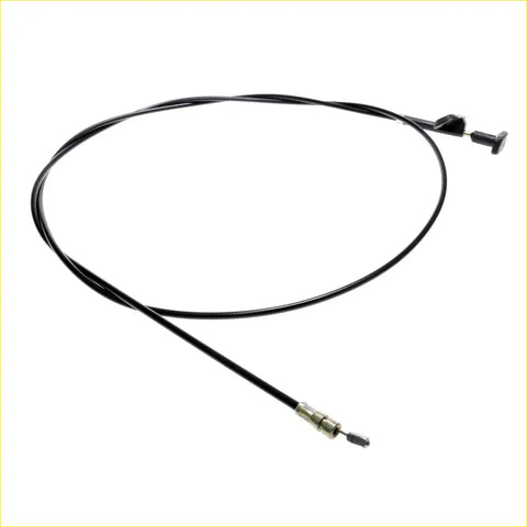 Black bonnet release cable for Nissan AD Wingroad expert 1990-1999 with metallic connector and plastic end cap