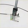 Black bonnet release cable with metallic connector measured by digital caliper for nissan datsun 521 1968-1973