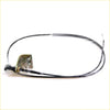 Black bonnet release cable for Nissan Datsun 521 1968-1973 with metallic rectangular connector end