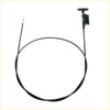 Black bonnet release cable for nissan datsun navara d21 terrano wd21 with textured grip handle and metallic ends