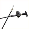 Black rubber-coated bonnet release cable with metallic connector and black plastic handle for nissan laurel pulsar 1982-1990