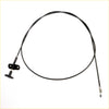 Black bonnet release cable for Nissan Laurel Pulsar 1982-1990 with black plastic handle and metal connectors