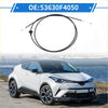 Black rubber-coated bonnet release cable with metal connectors for toyota c-hr 2018-2020 parking brake replacement