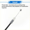 Silver ball end bonnet release cable with black housing and white plastic connector for toyota highlander 2001-2023