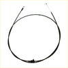 Black bonnet release cable for Toyota Hilux 2004-2015 with thin metal wire and black plastic connector ends