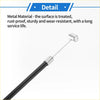 Black metal bonnet release cable for toyota land cruiser 2014 with silver end caps and braided wire core