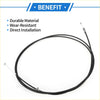 Black bonnet release cable for Toyota Land Cruiser with durable wear-resistant material and direct installation design