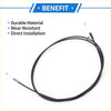 Black bonnet release cable for Toyota Ritz with gray connectors and metal tips, durable and heavy-duty design