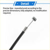 Black-coated steel bonnet release cable for Toyota Ritz 2010-2013 with metallic silver ferrule and end cap