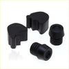 Black rubber end caps with matte finish and ribbed texture for bonnet bumper rod clight nissan d21 wd21 terrano pathfinder