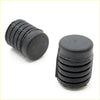 Black rubber bonnet rubber bumper caps with ribbed texture and rounded ends for nissan datsun 720 ute 1980-1985
