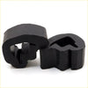 Black rubber curved hollow bushings with textured surfaces bonnet rubber bumpers set for nissan datsun sunny 210