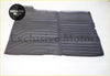 Black rubber boot mat for Nissan Patrol Y60 with ribbed texture and molded compartments for cargo protection