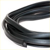 Black rubber weatherstrip seal for bootlid on Nissan Datsun Bluebird 510 1600 1968-1973 showing back side