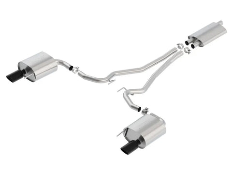 Borla Exhaust Borla 15-17 Ford Mustang EcoBoost 2.3L EC-Type Cat Back Single Round 4.0in OD 9.5in L Tips Exhaust