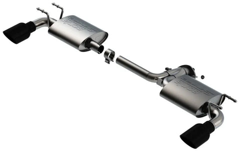 Borla Exhaust Borla 19-21 Mazda 3 Hatchback 2.0/2.5L NA S-Type Axle-back Black Chrome Tips
