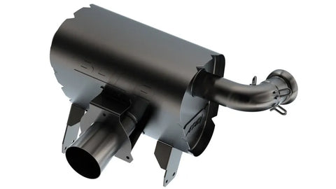Borla Exhaust Borla 15-22 Can-Am Maverick X3 900cc Triple Turbo Manifold-Back Exhaust Atak Muffler - Black Coated