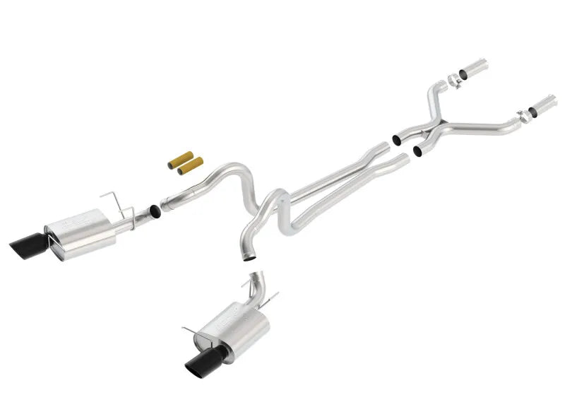 Borla Exhaust Borla 2011-2012 Mustang GT 5.0L Black Chrome 4.5in Rd Tip ATAK Catback Exhaust