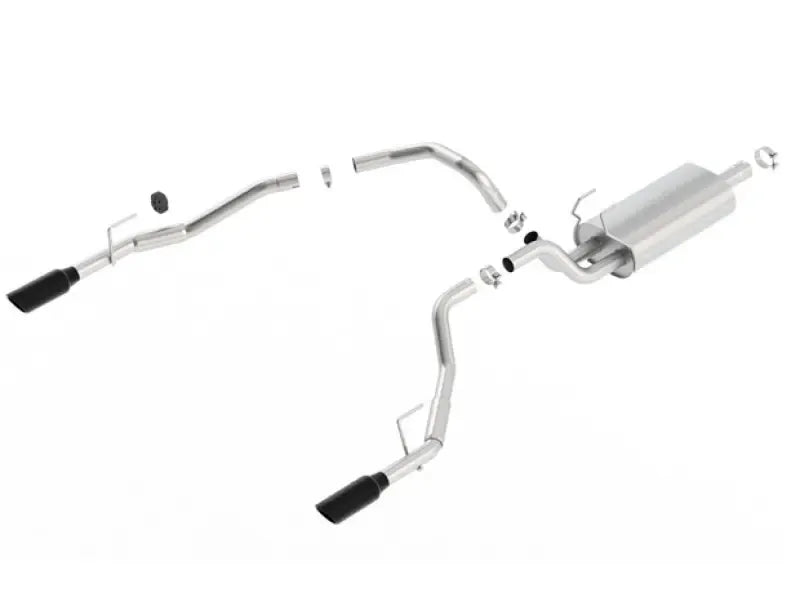 Borla 140552BC Borla 09-17 Ram 1500 5.7L V8 5in Single Tip Black Chrome Cat-Back Touring Exhaust Thr