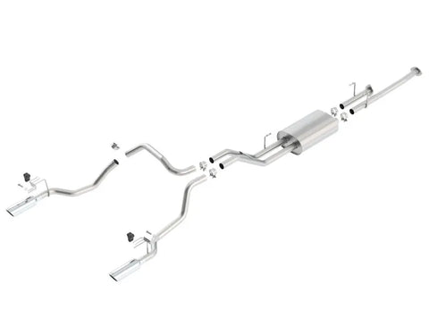 Borla Exhaust Borla 14-15 Toyota Tundra 4.6L/5.7L Crew Max SB DC SB Touring Cat Back Exhaust Dual Split Rear Exit