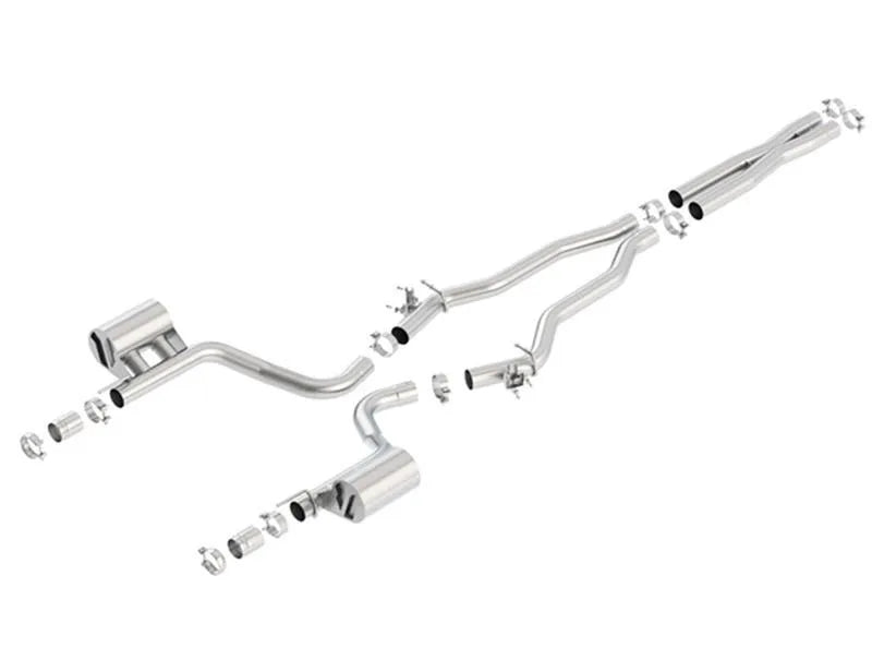 Borla Exhaust Borla 15-16 Dodge Charger Hellcat 6.2L V8 ATAK Catback Exhaust w/ Valves No Tips Factory Valance