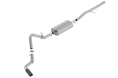 Borla Exhaust Borla 2019 Silv/Sierra C/B Exh Touring 1500 5.3L V8 EC STB(78.8) CC SB(69.3) 147.4 WB Blk Chrome Tip