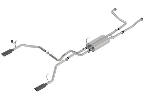 Borla Exhaust Borla 16-19 Nissan Titan 5.6L V8 2WD/4WD S-Type Catback Exhaust - Black Chrome Tips