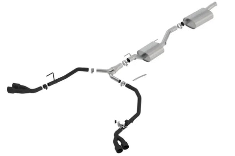 Borla Exhaust Borla 2020 Jeep Gladiator JT 3.6L V6 AT/MT AWD 2.75-2in Touring Catback Ceramic Blk Tailpipe & Tips