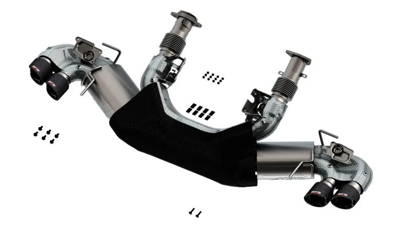 Borla Exhaust Borla 2020 Chevrolet Corvette C8 6.2L ATAK 3in Exhaust System Dual Round Angle Cut Carbon Fiber Tips