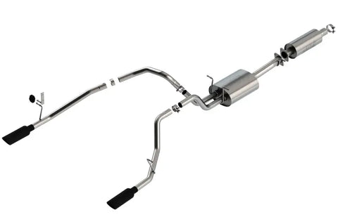 Borla Exhaust Borla 19-22 RAM 1500 3.6L V6 4DR 140.5/144.6/153.5 WB 2.25in S-Type Cat-Back - Black Chrome Tip