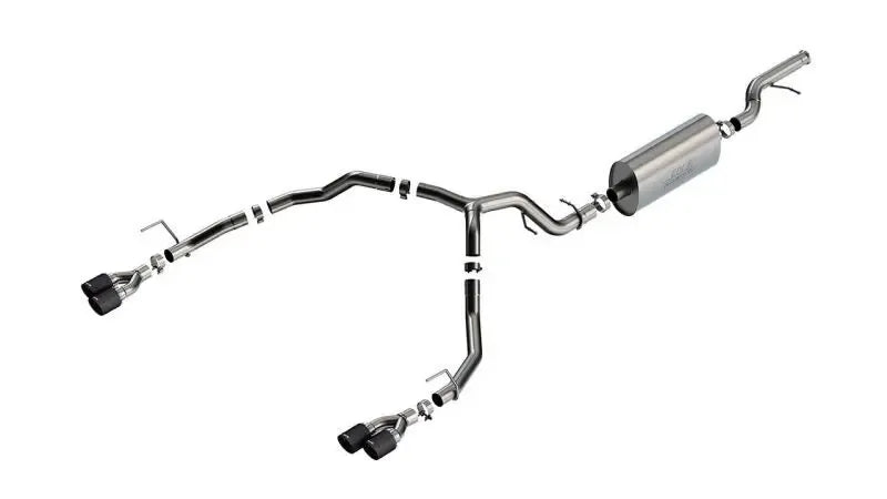 Borla Exhaust Borla 21-22 Chevrolet Tahoe 5.3L V8 2/4WD 4DR 3in/2.75in Touring Cat-Back Exhaust -Carbon Fiber Tips