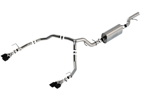 Borla Exhaust Borla 21-22 Chevrolet Tahoe 6.2L V8 2/4WD 4DR T-304 SS Touring Cat-Back Exhaust w/ Black Chrome Tips