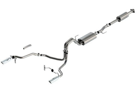 Borla Exhaust Borla F-150 2021 2.7L/3.5L 4dr CC SB EC STB Lari/King R/Plinum/LTD 3/2.25 SRE CB Touring CHR Tips