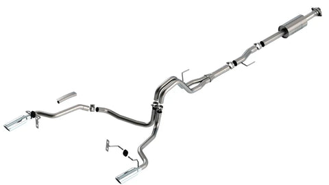 Borla Exhaust Borla F-150 2021 2.7L/3.5L 4dr CC SB EC STB Lari/King R/Plinum/LTD 3/2.25 SRE CB S-Type CHR Tips