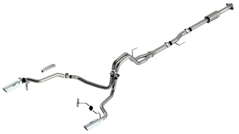 Borla Exhaust Borla F-150 2021 2.7L/3.5L 2/4wd 4dr CC SB EC STB Lari/King R/Plinum/LTD 3/2.25 Cat-Back AK CHR Tips