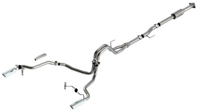 Borla Exhaust Borla F-150 2021 2.7L/3.5L 2/4wd 4dr CC SB EC STB Lari/King R/Plinum/LTD 3/2.25 Cat-Back AK CHR Tips