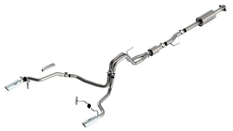 Borla Exhaust Borla F-150 2021 5.0L 4dr CC SB EC STB Lariat/KR/Platinum/LTD 3/2.25 SRE Cat-Back S-Type CHR Tips