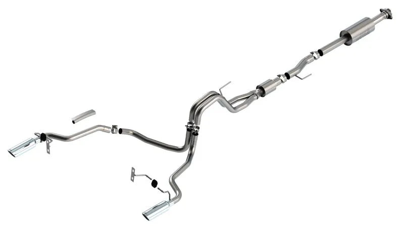 Borla Exhaust Borla F-150 2021 5.0L 4dr CC SB EC STB Lariat/KR/Platinum/LTD 3/2.25 SRE Cat-Back S-Type CHR Tips