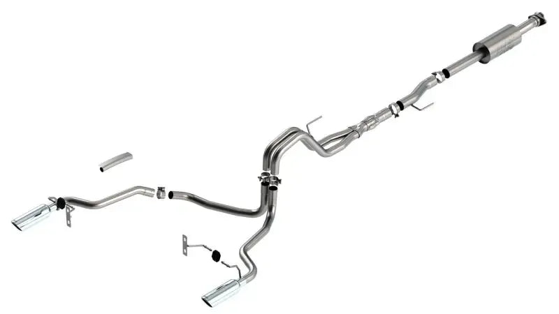 Borla Exhaust Borla F-150 2021 5.0L 4dr CC SB EC STB Lariat/KR/Platinum/LTD 3/2.25 SRE Cat-Back ATAK CHR Tips