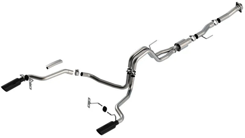 Borla Exhaust Borla F-150 2021 5.0L 2dr RC SB (122.8 WB) XL/XLT 3/2.25 SRE Cat-Back ATAK Black Chrome Tips