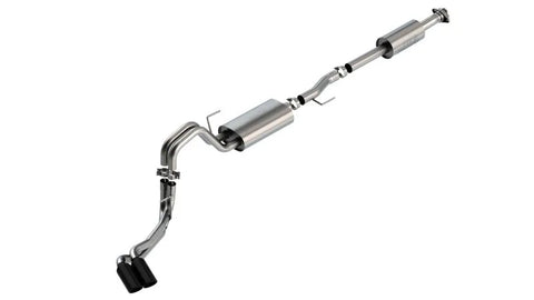 Borla Exhaust Borla F-150 2021 5.0L 4dr CC SB EC STB Lariat/KR/Pltnm/LTD 3/2.25 DSE Cat-Back Touring BLK CHR Tips