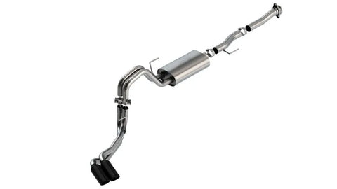 Borla Exhaust Borla F-150 2021 5.0L 2dr RC SB (122.8 WB) XL/XLT 3/2.25 DSE Cat-Back S-Type Black Chrome Tips