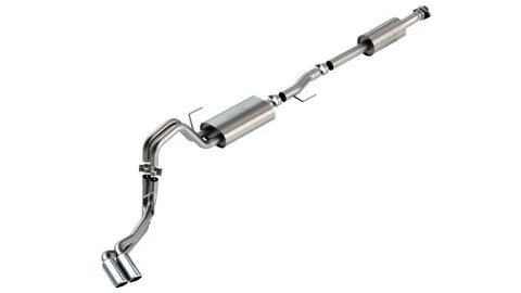 Borla Exhaust Borla F-150 2021 3.3L CC SB EC STB XL/XLT/Lariat/KR/Plnm/LTD 3/2.25 DSE Cat-Back ATAK Chrome Tips