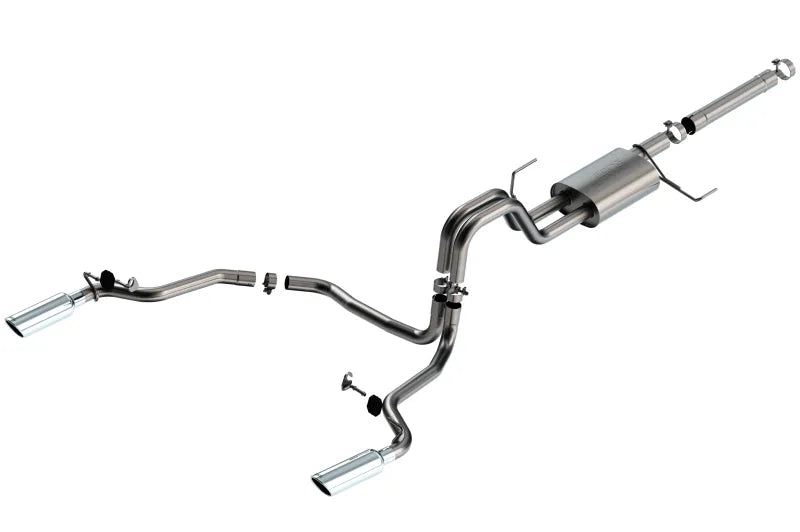 Borla Exhaust Borla 21-22 Ford F-150 Powerboost 3.5L V6 2WD & 4WD 4DR 3in, 2.25in S-TYPE Catback w/ Chrome Tip