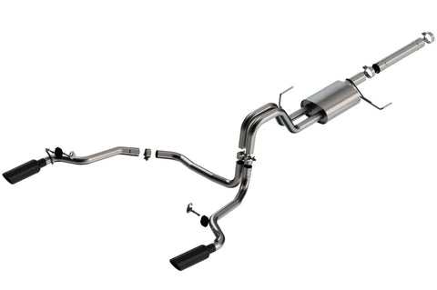 Borla Exhaust Borla 21-22 F-150 Powerboost 3.5L V6 2WD & 4WD 4DR 3in, 2.25in S-TYPE Catback w/ Black Chrome Tips