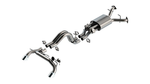Borla Exhaust Borla 22-24 Ford Bronco Raptor V6 Turbo AT 2WD / 4WD ATAK Catback Exhaust w/ 4in Black Coated Tips