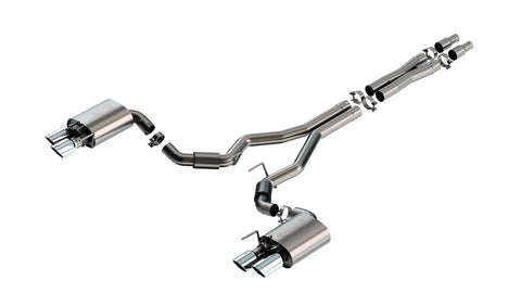 Borla Exhaust Borla 2024 Ford Mustang GT 5.0L V8 w/ Active Exhaust S-Type Cat-Back Exhaust System - Black Chrome