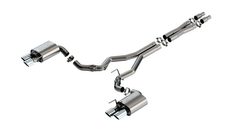 Borla Exhaust Borla 2024 Ford Mustang GT 5.0L V8 w/ Active Exhaust ATAK Cat-Back Exhaust System - Black Chrome