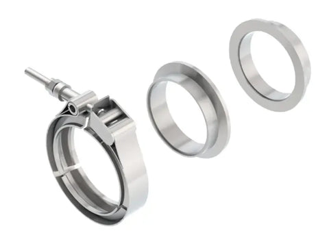 Borla Exhaust Borla Universal 2.5in Stainless Steel 3pc V-Band Clamp w/ Male and Female Flanges